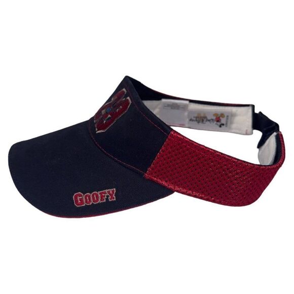 Walt Disney World Vintage Goofy Visor Navy / Red Unisex Youth - Picture 2 of 7